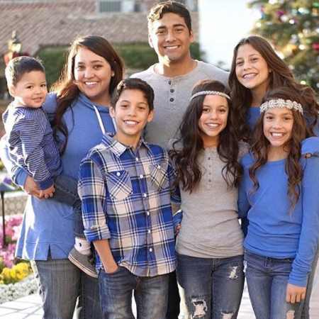 Mariah Ortega with her parents and siblings.